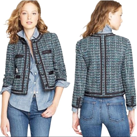 J. Crew Fanfare Peacock Tweed Jacket-0